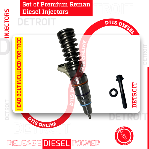 0414703005 (14.0) - SET OF PREMIUM REMAN DIESEL INJECTORS - 6 Injectors Set - $1,200.00 + $1,200.00 Core Free Shipping in all order - Image 2