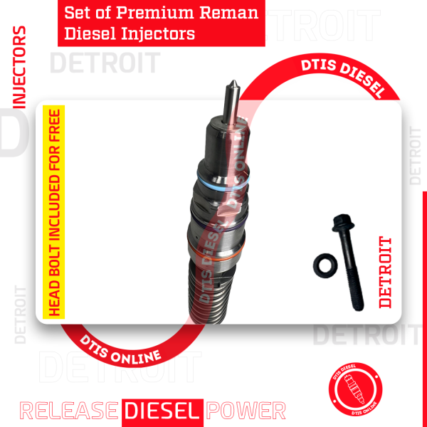 0414703005 (14.0) - SET OF PREMIUM REMAN DIESEL INJECTORS - 6 Injectors Set - $1,200.00 + $1,200.00 Core Free Shipping in all order - Image 3
