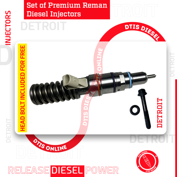 0414703005 (14.0) - SET OF PREMIUM REMAN DIESEL INJECTORS - 6 Injectors Set - $1,200.00 + $1,200.00 Core Free Shipping in all order - Image 4