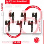 EX631009 - Set of Premium Reman Diesel Injectors - John Deere - 6 Injectors set – $2,100.00+$1,200.00 Core Charge Free Shipping in all orders