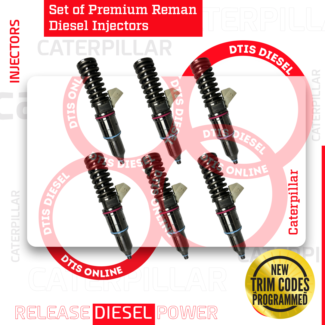 1-5-2 10R6162 (C-13) - SET OF PREMIUM REMAN DIESEL INJECTORS - 6 Injectors Set - $1,500.00 + $1,200.00 Core Free Shipping in all orders - Image 1