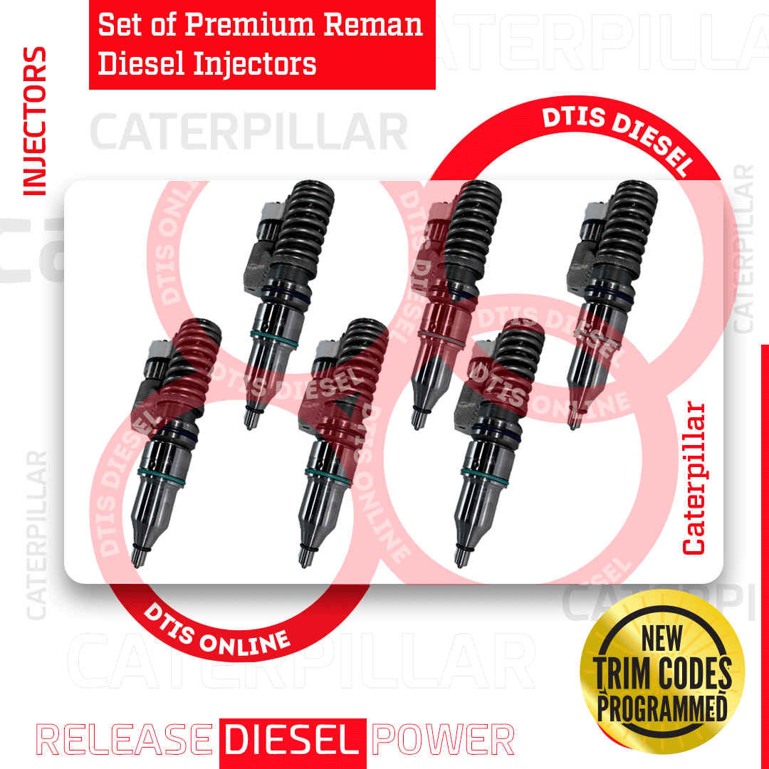 10R1814-1-1 10R1814 (C-10/C-12) - Set of Premium Reman Diesel Injectors - 6 Injectors Set - $1,200.00 + $900.00 Core Charge Free Shipping in all orders - Image 1