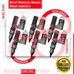 10R0960 (C-10/C-12) - Set of Premium Reman Diesel Injectors - 6 Injectors Set - $1,200.00 + $900.00 Core Free Shipping in all orders